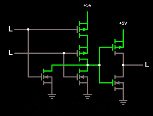 Электрическая схема OR-гейта